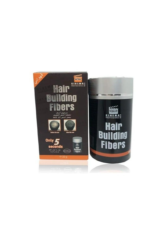 نيترو كندا مسحوق ألياف لتغطية الشعر الخفيف يجعل الشعر أكثر كثافة  بني غامق 22غم - Image 2