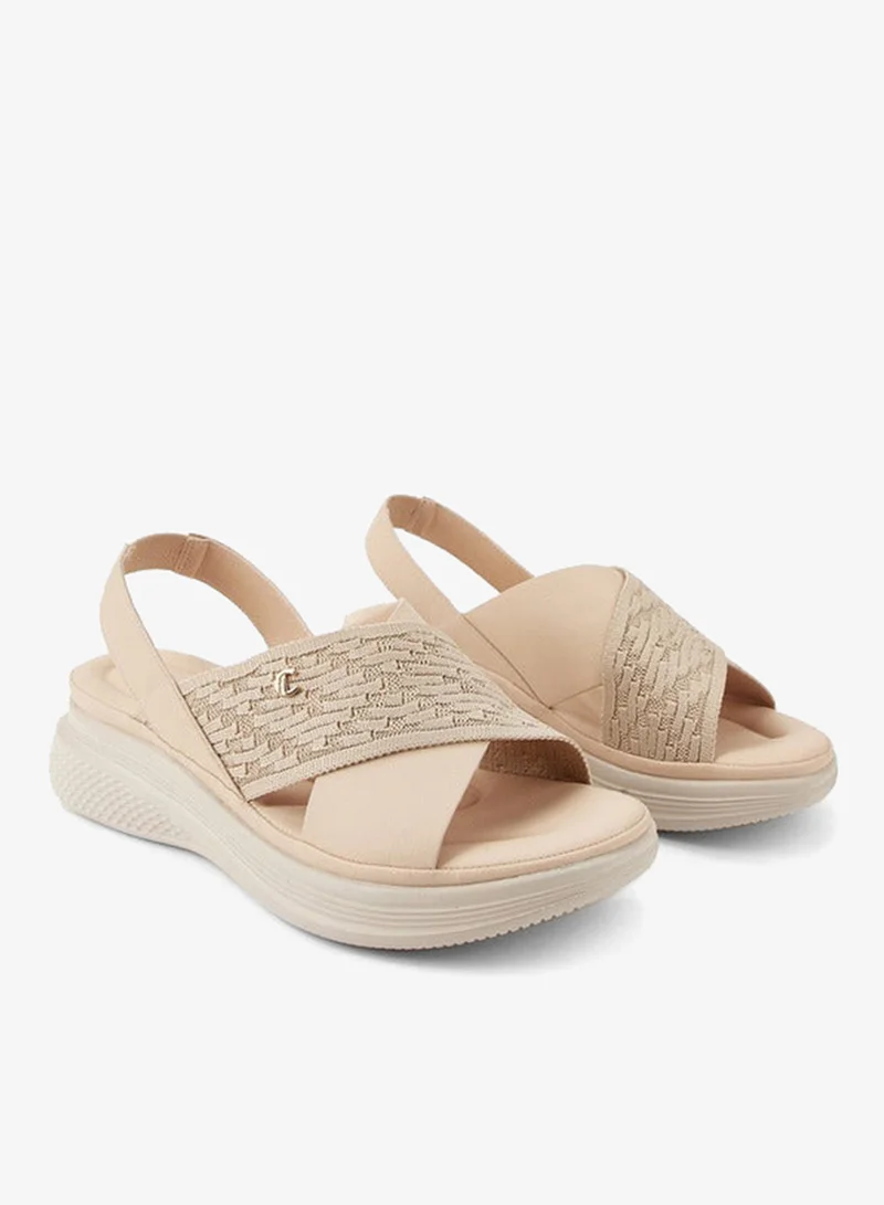 Le Confort Women Knit Textured Backstrap Sandals