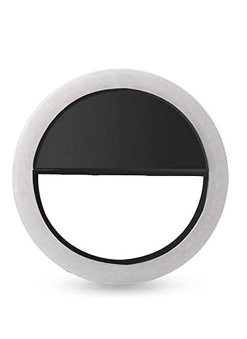 Generic Portable Selfie Ring Light for Mobile Phones – LED Fill Light, Black  - Image 1