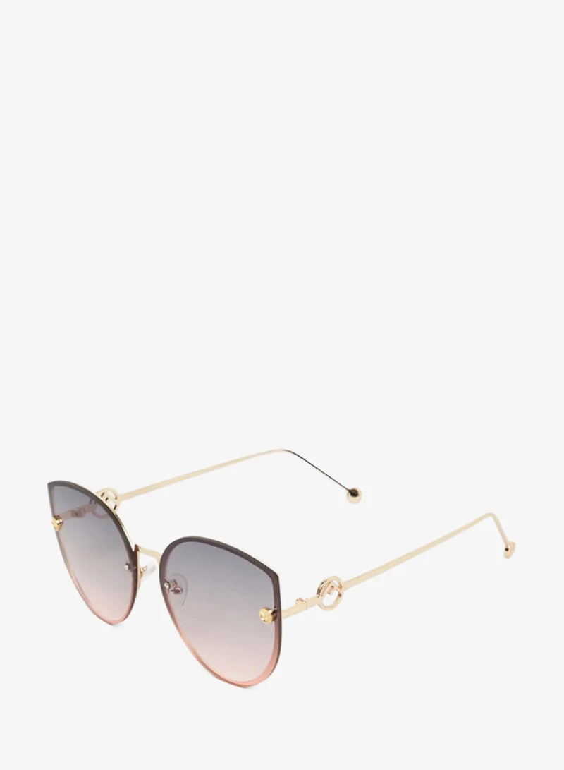 Styli Styli Solid Lens Saddle Nose Wayfarer Sunglasses