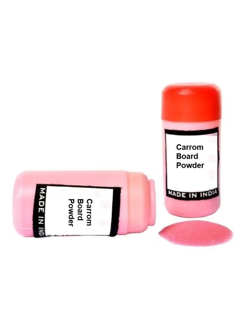 فيتنس ورلد لوح لعبة كيرم خشبي حجم كبير مع مجموعة عملات خشبية علبتين و مضرب نوع ممتاز مع بودرة كريستال عدة كاملة - Image 5