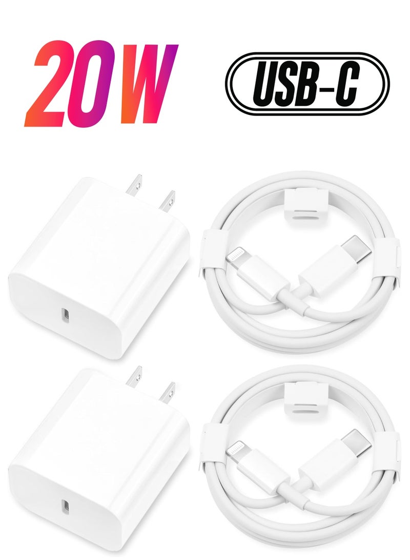 Gravity i.Phone Charger Fast Charging,[MFi Certified] 2Pack 20W Type C Fast Charger Block with 6FT USB C Charger Cable Compatible for i.Phone 14/13/12/11 Pro Max/11/Xs Max/XR/X,i.Pad,AirPods Pro - Image 1
