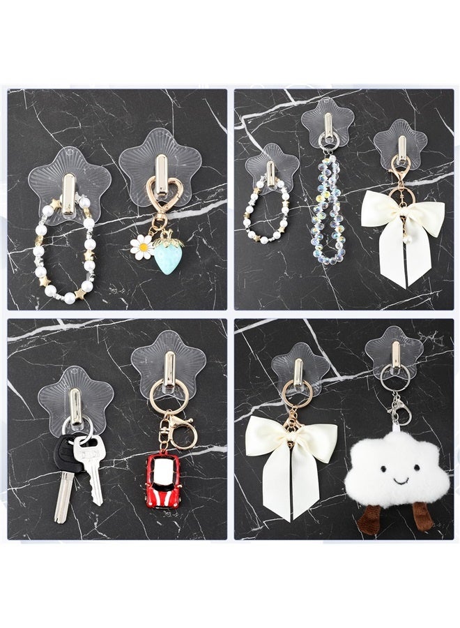 10Pcs Self Adhesive Small Gold Star Wall Hooks, Cute Star Shaped Clear Adhesive Wall Hangers Without Nails for Bathrooms Home  - Image 5