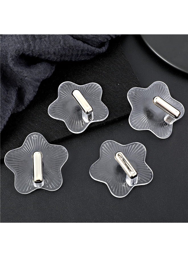 10Pcs Self Adhesive Small Gold Star Wall Hooks, Cute Star Shaped Clear Adhesive Wall Hangers Without Nails for Bathrooms Home  - Image 4