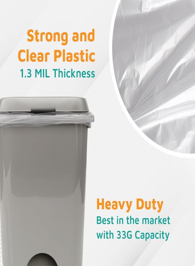 PlasticMill Heavy Duty Trash Bags - Clear Garbage Bags - Plastic Trash Bags - Tall Trash Bags, Trash Can Liners - 33-Gallon Large Kitchen Trash Bags, 1.3 Mil, 33"x39" (50-Count) - Image 3