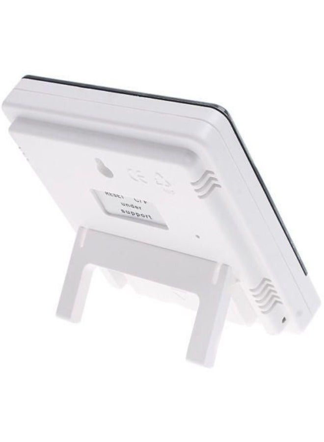 الجهاز الذكي ميزان حرارة إلكتروني لقياس درجة الحرارة والرطوبة مع ساعة وشاشة LCD - Image 3