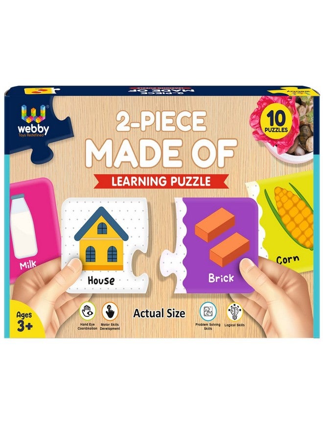 Webby Made of 2 Pieces Learning Pack Jigsaw Puzzle, Montessori Early Educational Pre School Puzzle Toys for 2+ Years Kid - Image 1