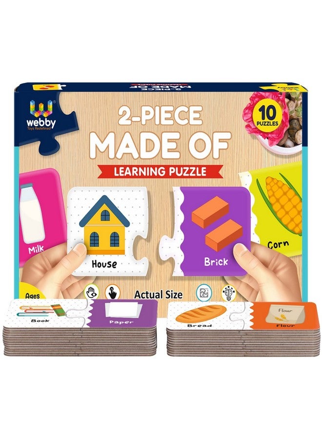 Webby Made of 2 Pieces Learning Pack Jigsaw Puzzle, Montessori Early Educational Pre School Puzzle Toys for 2+ Years Kid - Image 5