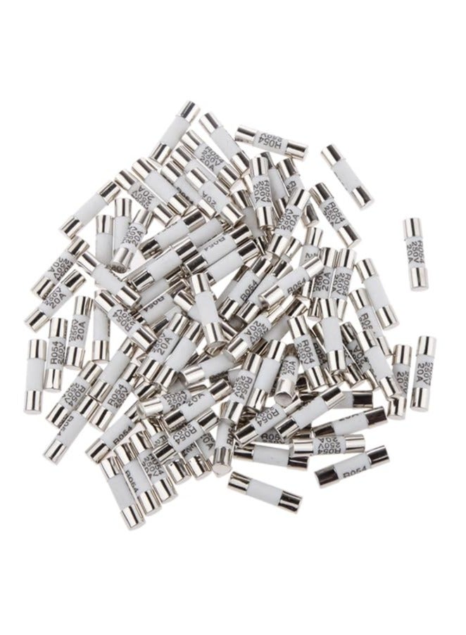 Lucky Sky Ceramic Fuse 5x20mm (1A–30A) – Fast Blow Type, High Temperature Resistant – Pack of 100 – for Electrical and Electronic Use  - Image 1