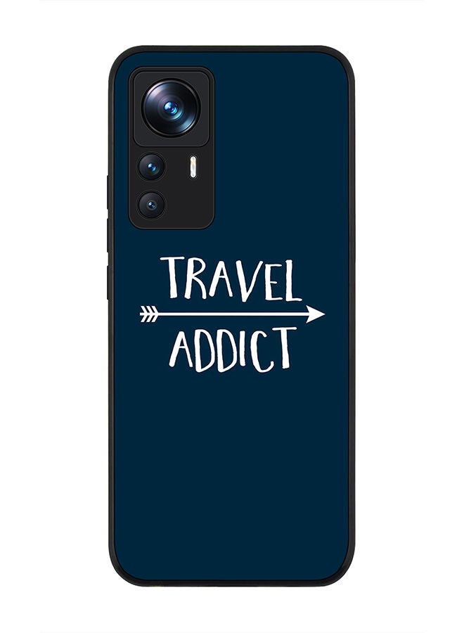 Stylizedd Rugged Black edge case for Xiaomi 12T/12T Pro Slim fit Soft Case Flexible Rubber Edges Anti Drop TPU Gel Thin Cover - Travel Addict - Image 1