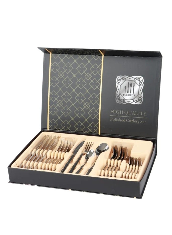HOMEVEO 24-piece knife, fork and spoon set  - Image 1