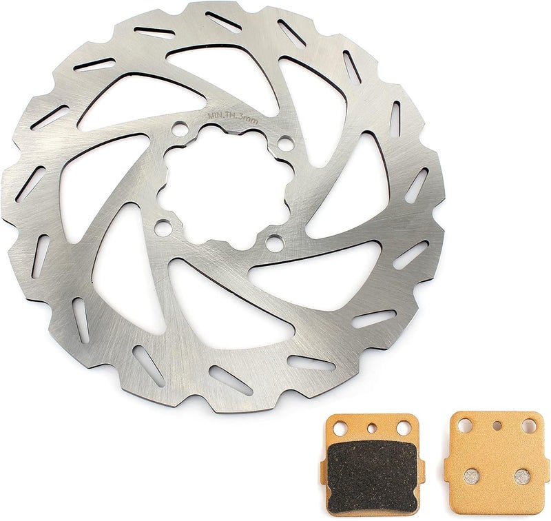 TARAZON Rear Brake Rotor Disc & Pads for Yamaha Banshee 350, Raptor 660, Blaster 200 - Image 1