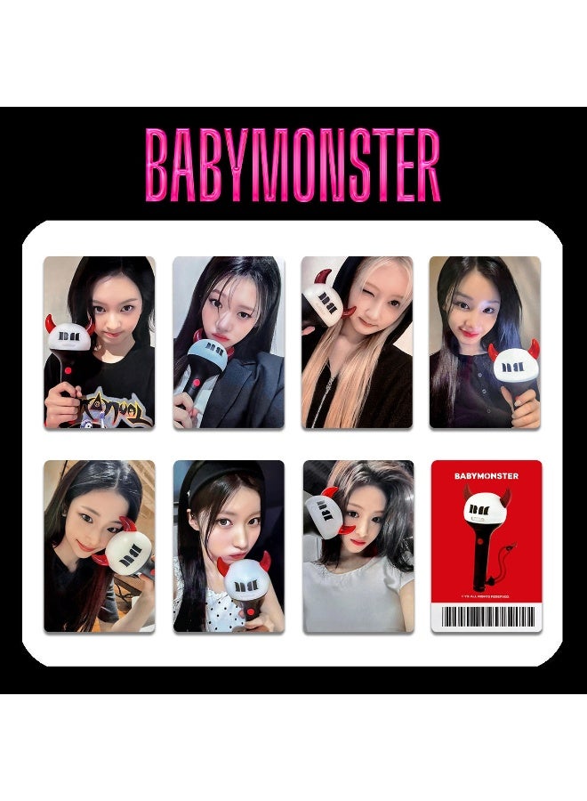 NIBEMINENT 7 قطع عصا ضوء BABYMONSTER كيبوب بطاقات ليمو هدايا لمجموعة المعجبين - Image 1