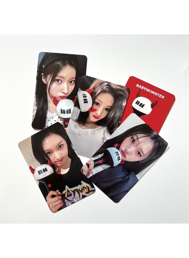 NIBEMINENT 7 قطع عصا ضوء BABYMONSTER كيبوب بطاقات ليمو هدايا لمجموعة المعجبين - Image 2