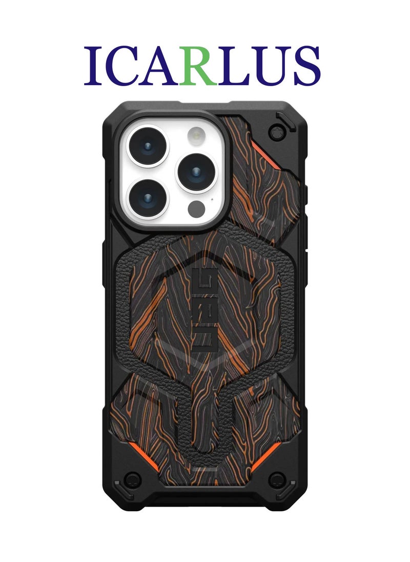 ICARLUS Carbon Cover for Apple iPhone 15 Pro Max Case Compatibility with MagSafe  - Image 1