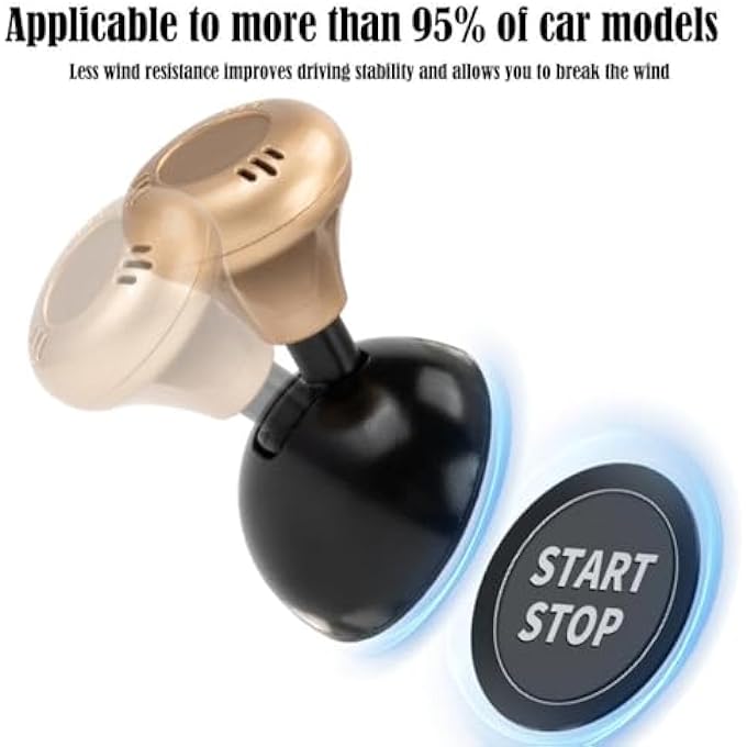 Azonee Car Joystick Starter Car OneTouch Start Button Rocker Car OneTouch Start Accessories Engine Start Stop Button Cover Car OneTouch Start Button Car Joystick Start Button Cover Gold - Image 4