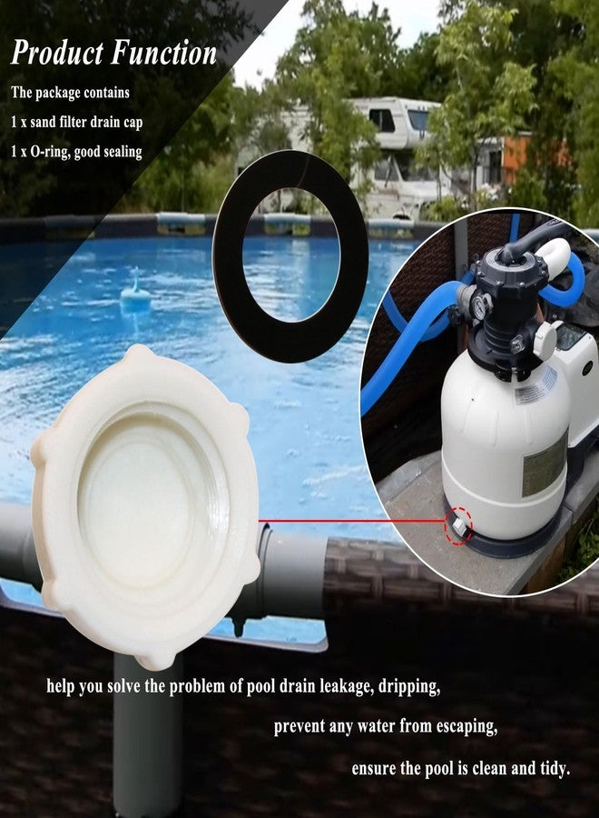 WFCYX Drain Valve Cap Compatible with Intex Pools 11456 & 11385 Sand Filter Drain Cap with O-Ring for Above Ground Pool, Drain Plug Cap for Sand Filter Pumps and Combo Replacement Parts,SF90110-1,SF60110-2 - Image 4