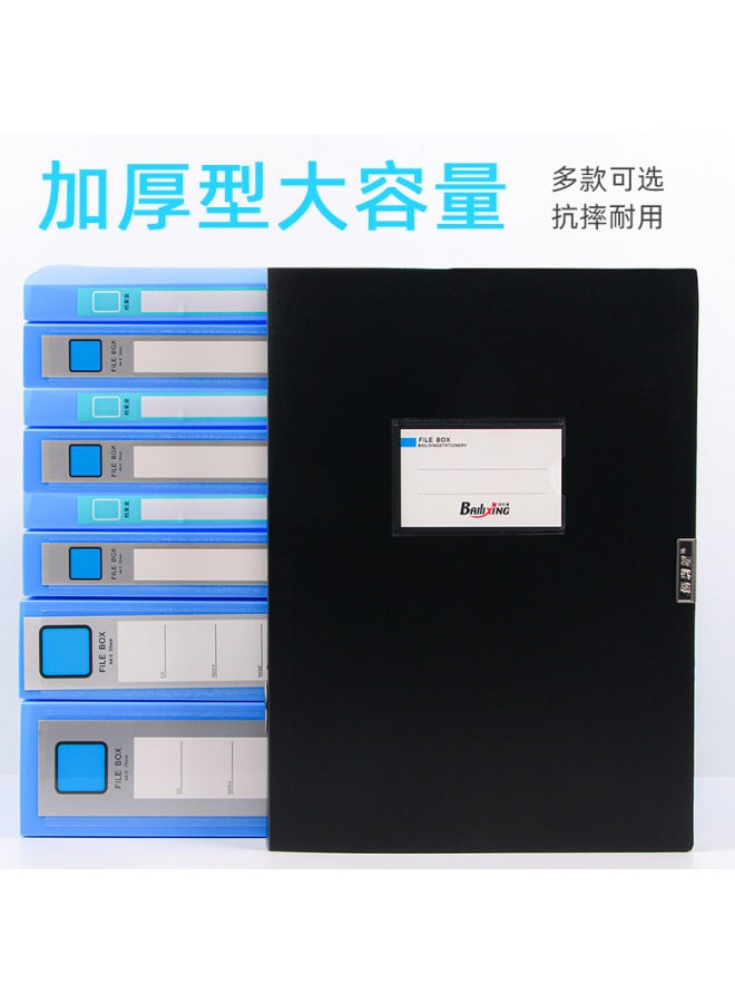 Thickened File Box Office Supplies Plastic File Box Large Capacity  Doent Contract Storage Data Box - Image 3