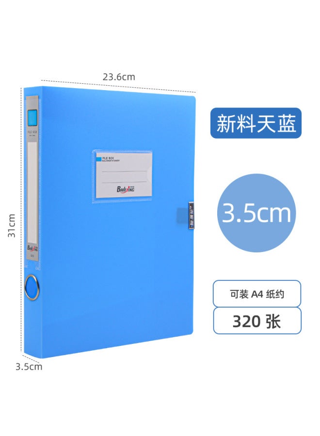 Thickened File Box Office Supplies Plastic File Box Large Capacity  Doent Contract Storage Data Box - Image 1