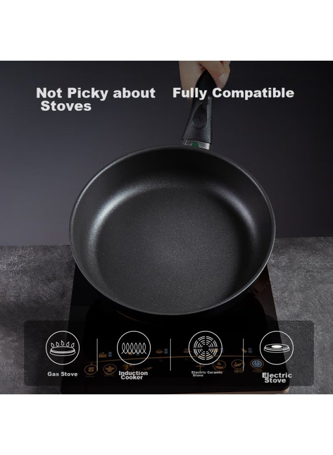 Ballarini Non-stick Pan, Compatible With Induction Cooker, Deep Frying Pan, Titanium Non-stick Pan, Flat Bottom Steak And Barbecue Pan, 28cm, Suitable For Gas Stoves - Image 5