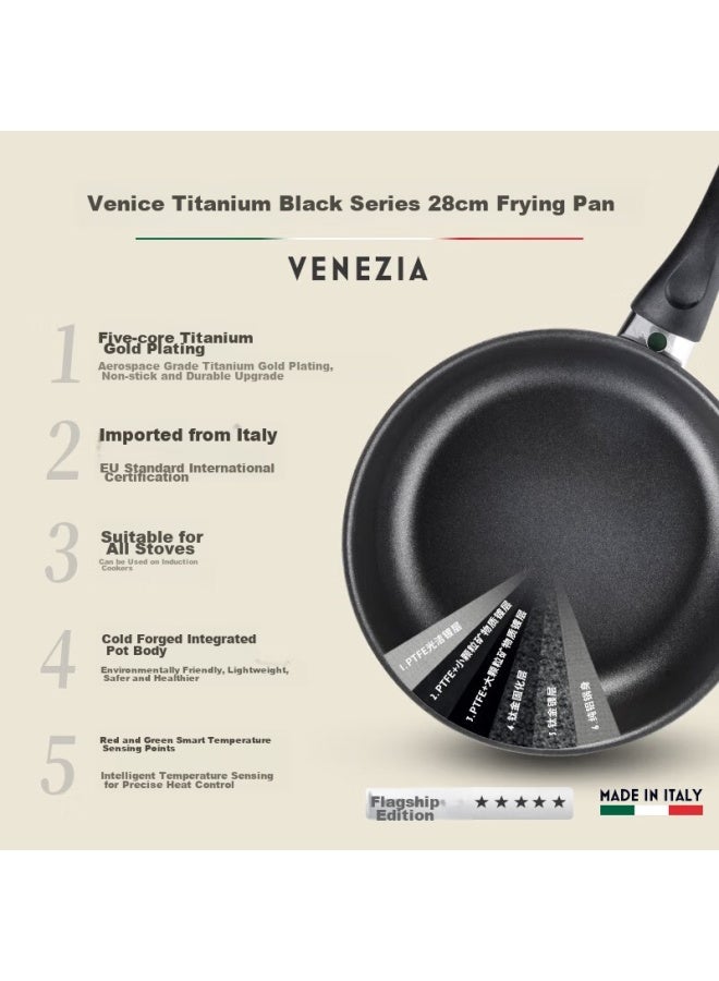 Ballarini Non-stick Pan, Compatible With Induction Cooker, Deep Frying Pan, Titanium Non-stick Pan, Flat Bottom Steak And Barbecue Pan, 28cm, Suitable For Gas Stoves - Image 1