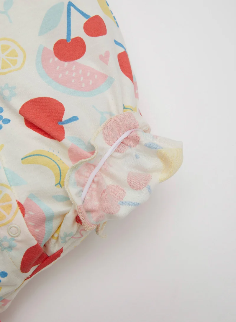 DeFacto Newborn Printed Cotton 2-Pack Sleeveless Romper