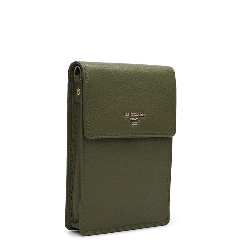 Da Milano Wax-Finish Leather Passport Holder - Fern (PC-0364A) - Image 2