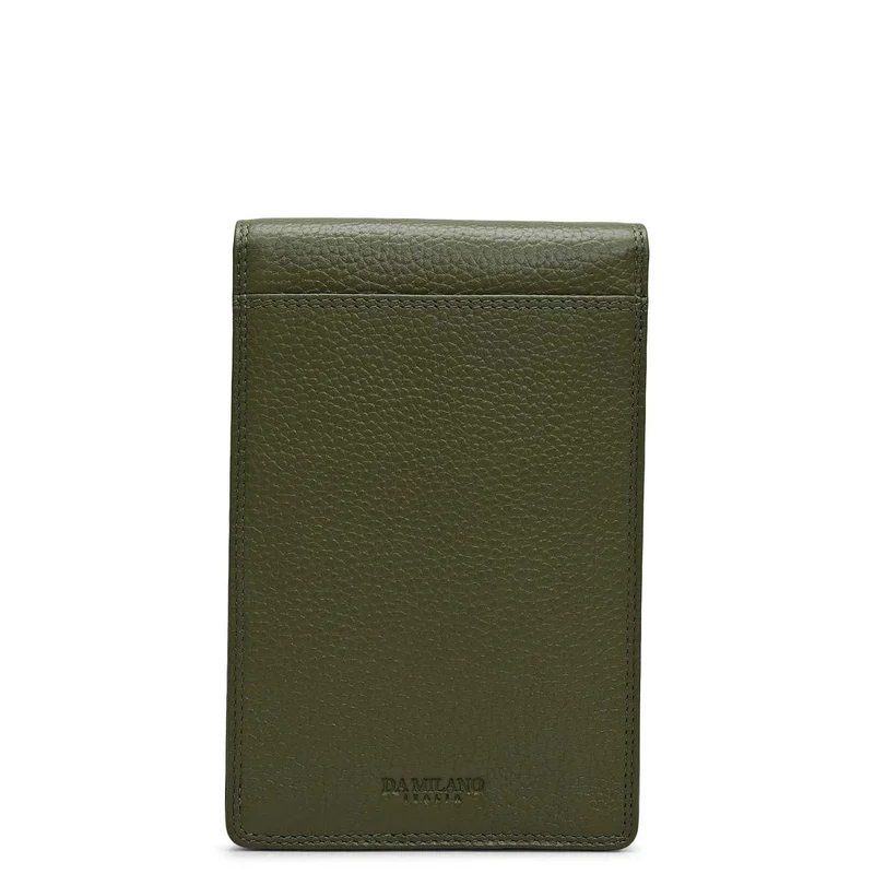 Da Milano Fern Wax Leather Passport Case - Fern  | Best Price UAE