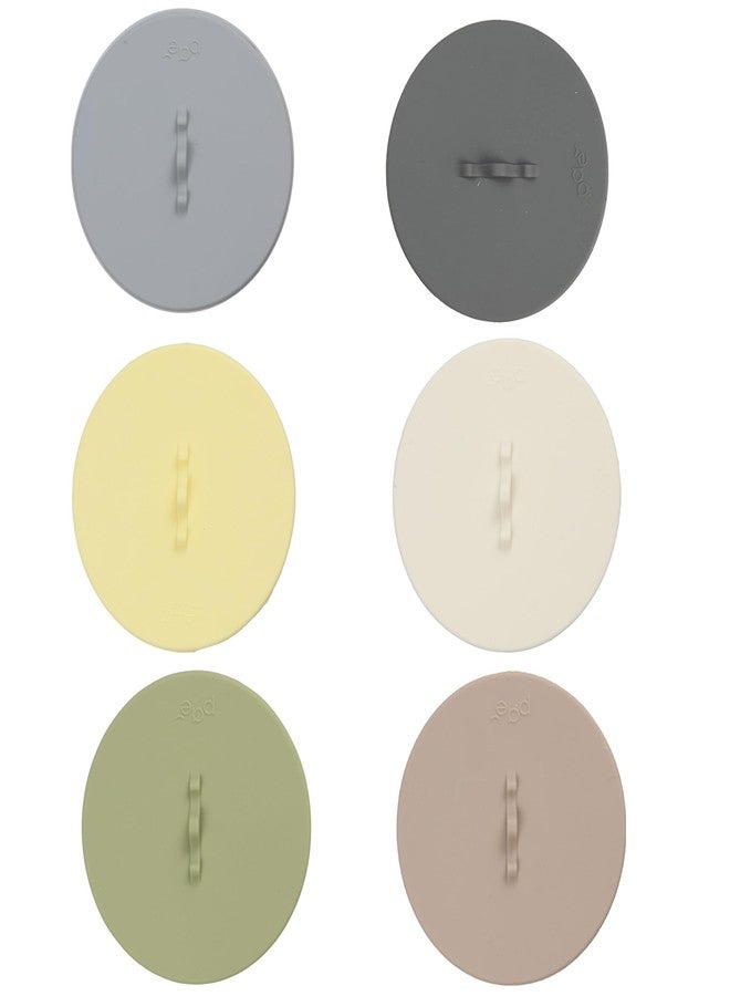 Septe 6Pcs Silicone Cup Covers,Silicone Cup Lids Mug Cover Coffee Cup Lids(6Color,StyleB) - Image 1
