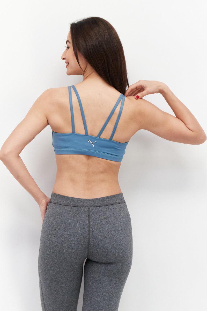 PUMA Women Padded Sports Bra, Teal Blue - Image 2