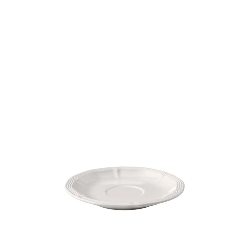 Villeroy & Boch Villeroy  Boch Manoir MochaEspresso Saucer 5 in Premium Porcelain White 