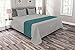 Ambesonne Ambesonne Teal Bed Runner, Abstract Line Art Modern Expressionist Design Water Drop Pattern in Various Sizes,  - Image 2