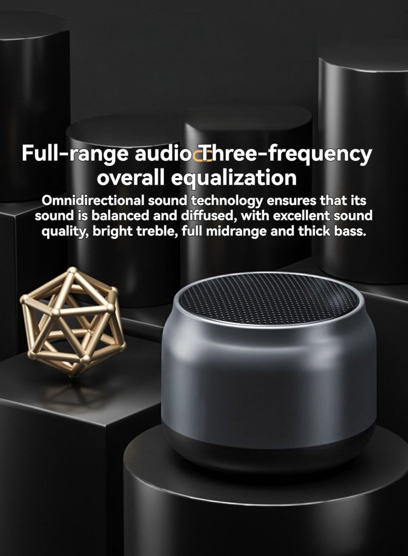 YGYQZ Wireless Bluetooth Audio Outdoor Portable Mini Audio Car Subwoofer Mini Bluetooth Speaker Gray - Image 1