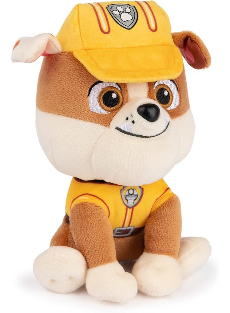 GUND Official PAW Patrol Rubble Plush Toy, Soft Stuffed Animal in Signature Construction Uniform, Collectible Cuddly Gift for Kids Ages 1+ - Image 4