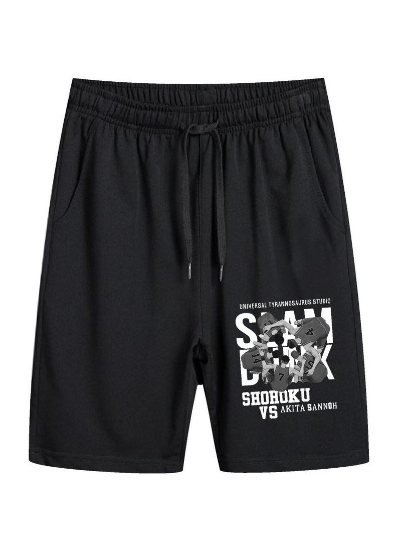 KUYING New Slam Dunk Master Printed Loose Five Point Casual Pants  - Image 1