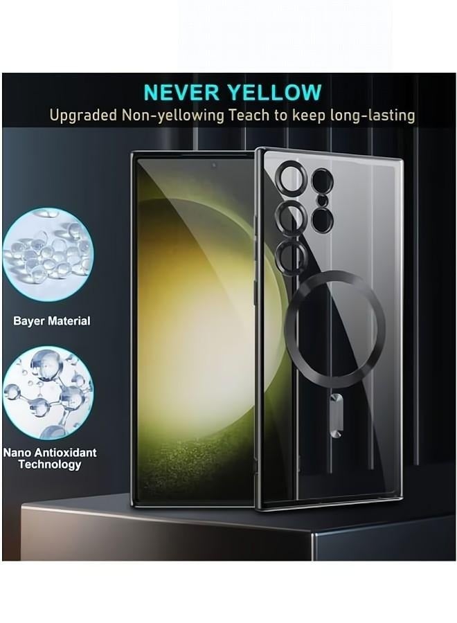 Bobo Case Cover Black for Samsung Galaxy S25 Ultra with Support Magsafe Charger Charging Thin Shockproof Full Protection Plating Anti-Scratch Slim Thin Case Cover - Image 5