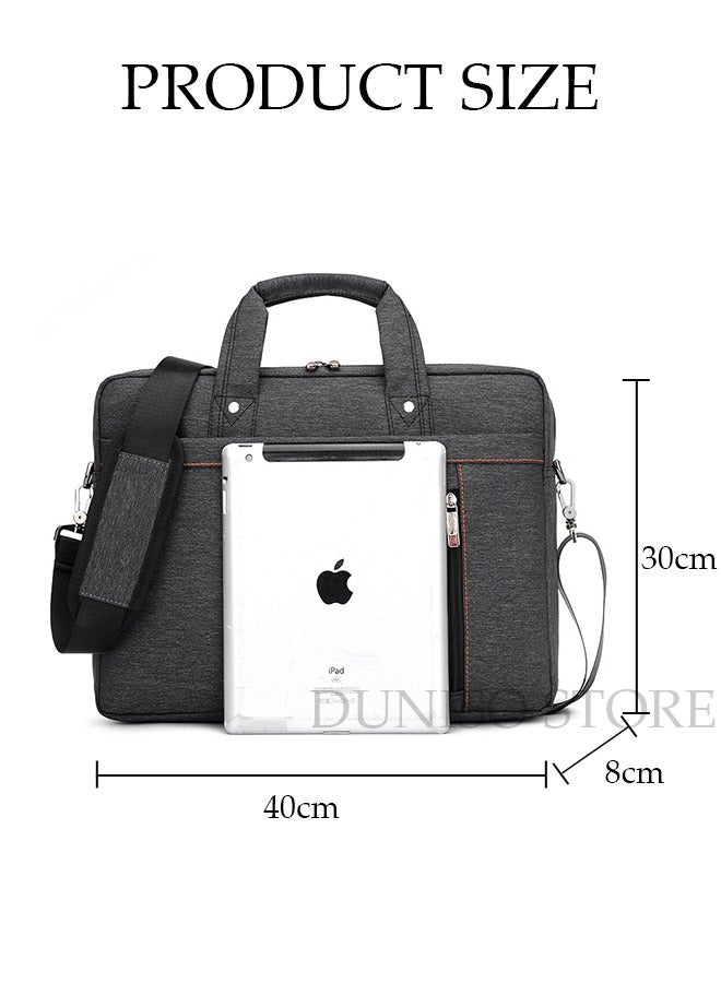 DUNISO 15.6 Inch Laptop Bag with Multi Compartment Lightweight Laptop Hand Bag Crossbody Bag Travel Business Briefcase Water-Resistant Dust-proof Shoulder Messenger Bag for Men Work Office  - Image 4
