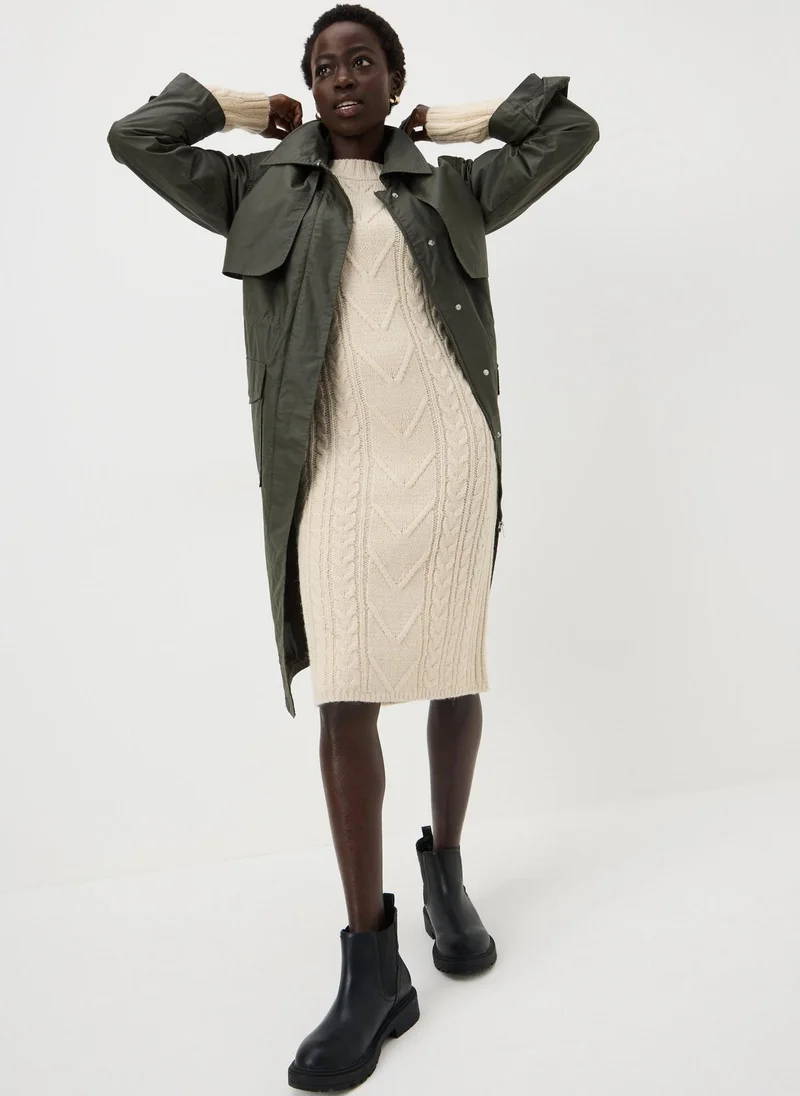 Matalan Cream Maxi Knitted Cable Dress