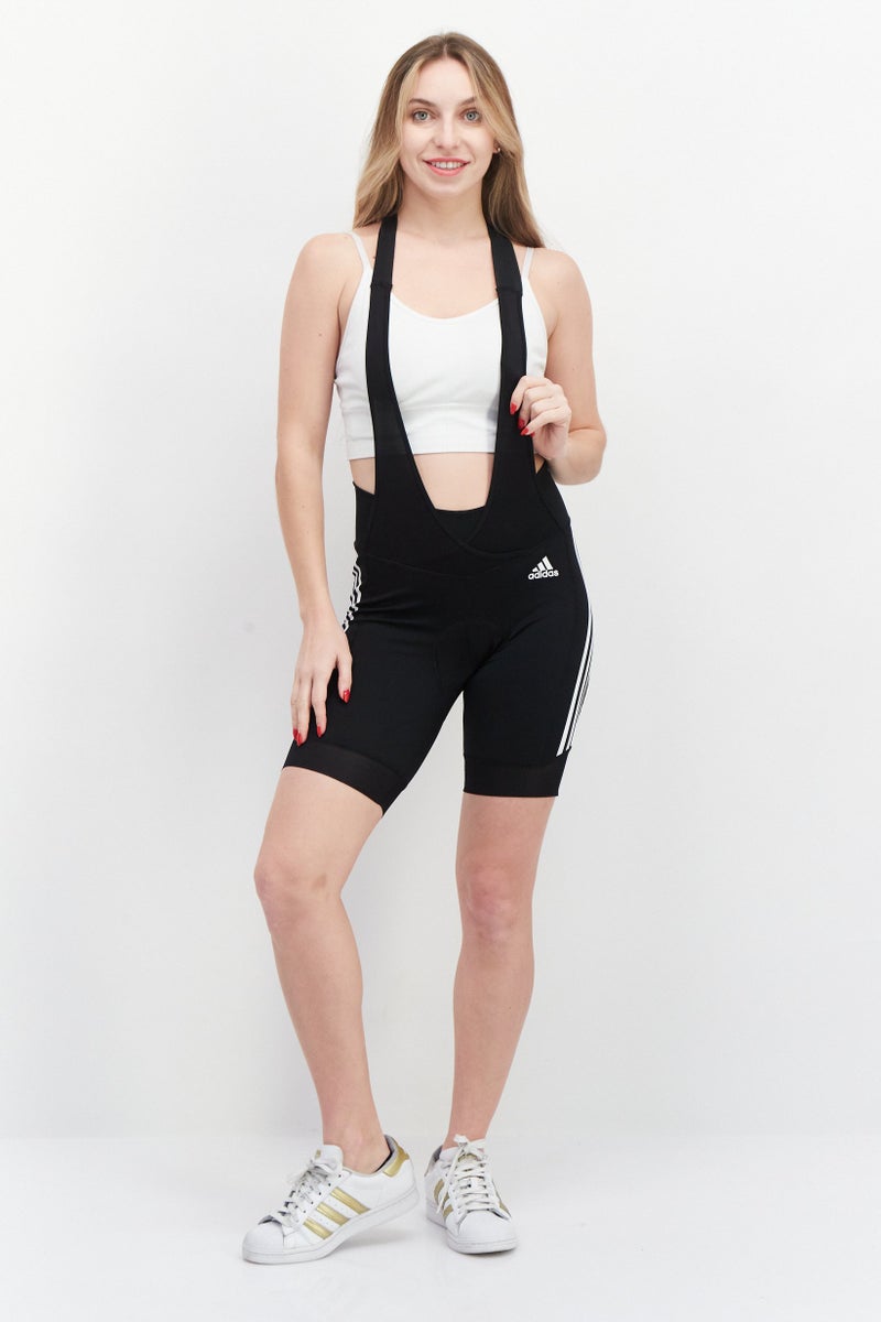 Adidas Women Sportswear Fit Bicycle Bib Shorts, Black  - Image 4