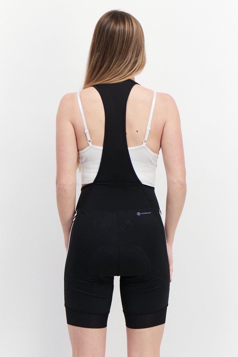 Adidas Women Sportswear Fit Bicycle Bib Shorts, Black  - Image 3