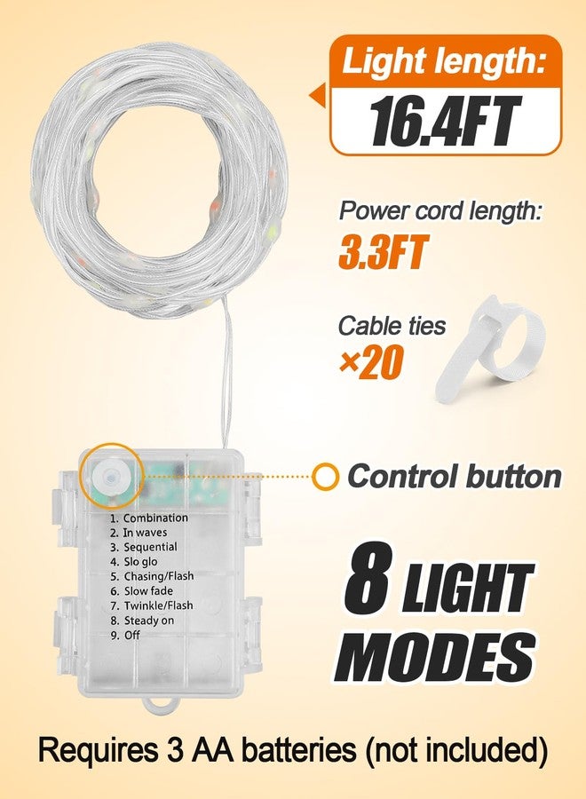 Biubee 16.4FT Durable Baby Stroller Lights for Walking at Night, Make The Stroller Visible, with Cable Ties, LED Lights for Stroller Accessories Bikes, Multicolor - Image 5