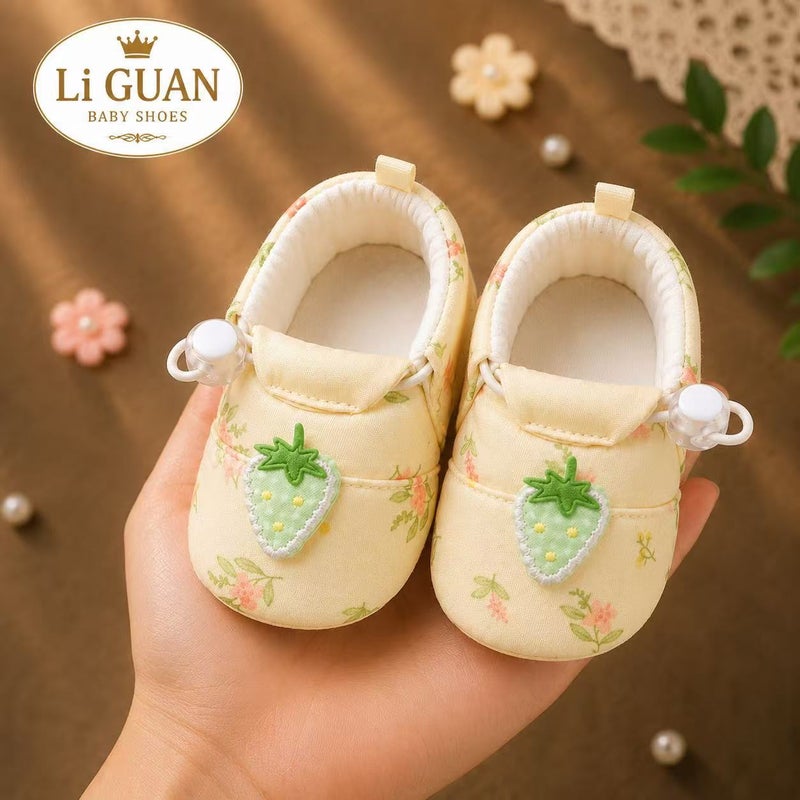 Li GUAN Baby Girl Shoes Anti-Drop Soft Sole Breathable Spring Autumn Toddler First Walkers - Image 1