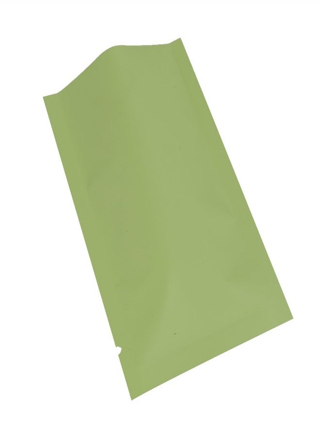 QQ Studio 100x Premium Green Mylar Foil Open Top Sampling Pouch (7cm x 10cm) - Image 1