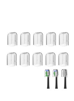 Rightsure 10 Pieces Electric Toothbrush Cover Brush Head Protection Cover (Rectangle, Medium)  - Image 1