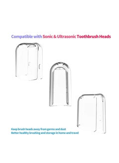 Rightsure 10 Pieces Electric Toothbrush Cover Brush Head Protection Cover (Rectangle, Medium)  - Image 2