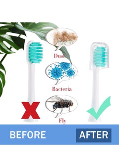 Rightsure 10 Pieces Electric Toothbrush Cover Brush Head Protection Cover (Rectangle, Medium)  - Image 4
