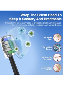 Rightsure 10 Pieces Electric Toothbrush Cover Brush Head Protection Cover (Rectangle, Medium)  - Image 5