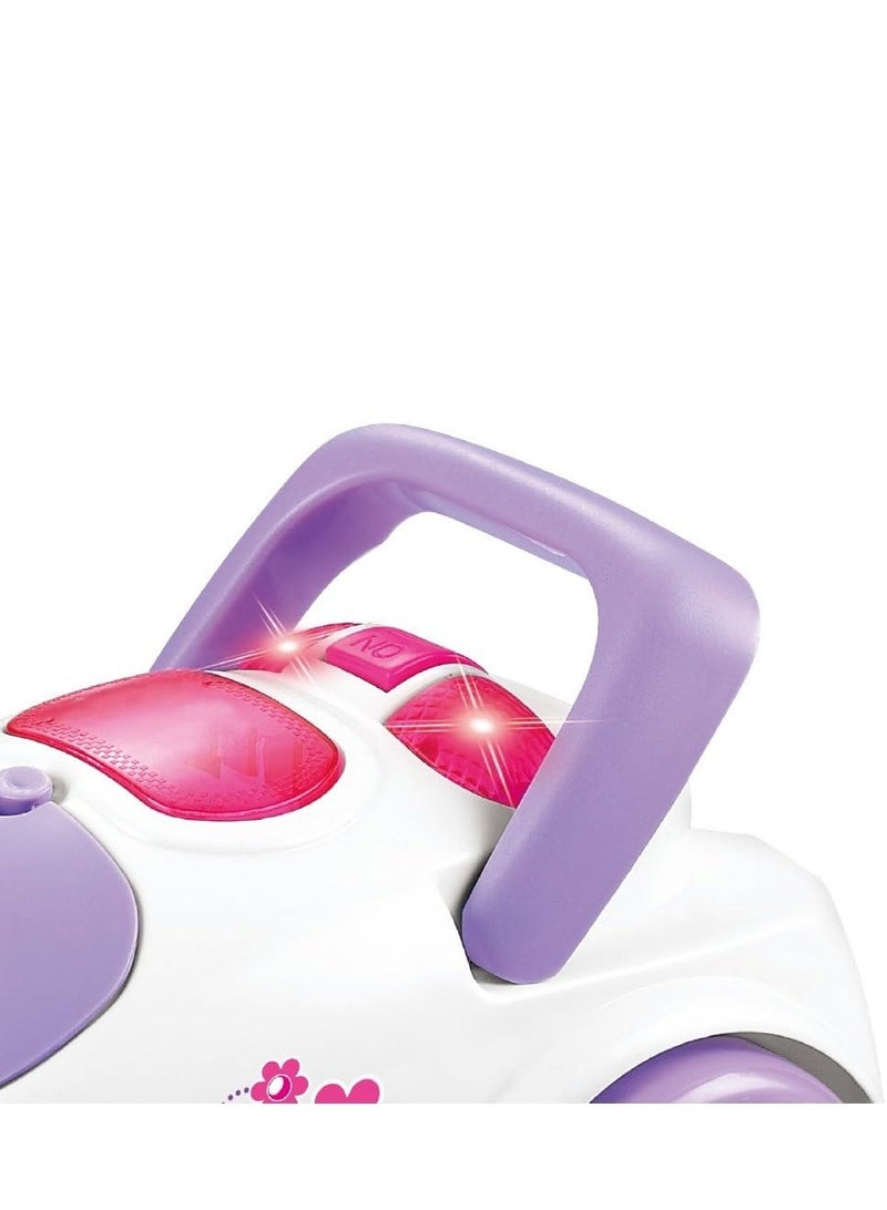 كيكو مكنسة كهربائية بمؤثرات ضوئية وصوتية، لعبة أطفال، مجموعة منزلية مع مكنسة ومجرفة وإكسسواراتها، متعددة الألوان - Image 5