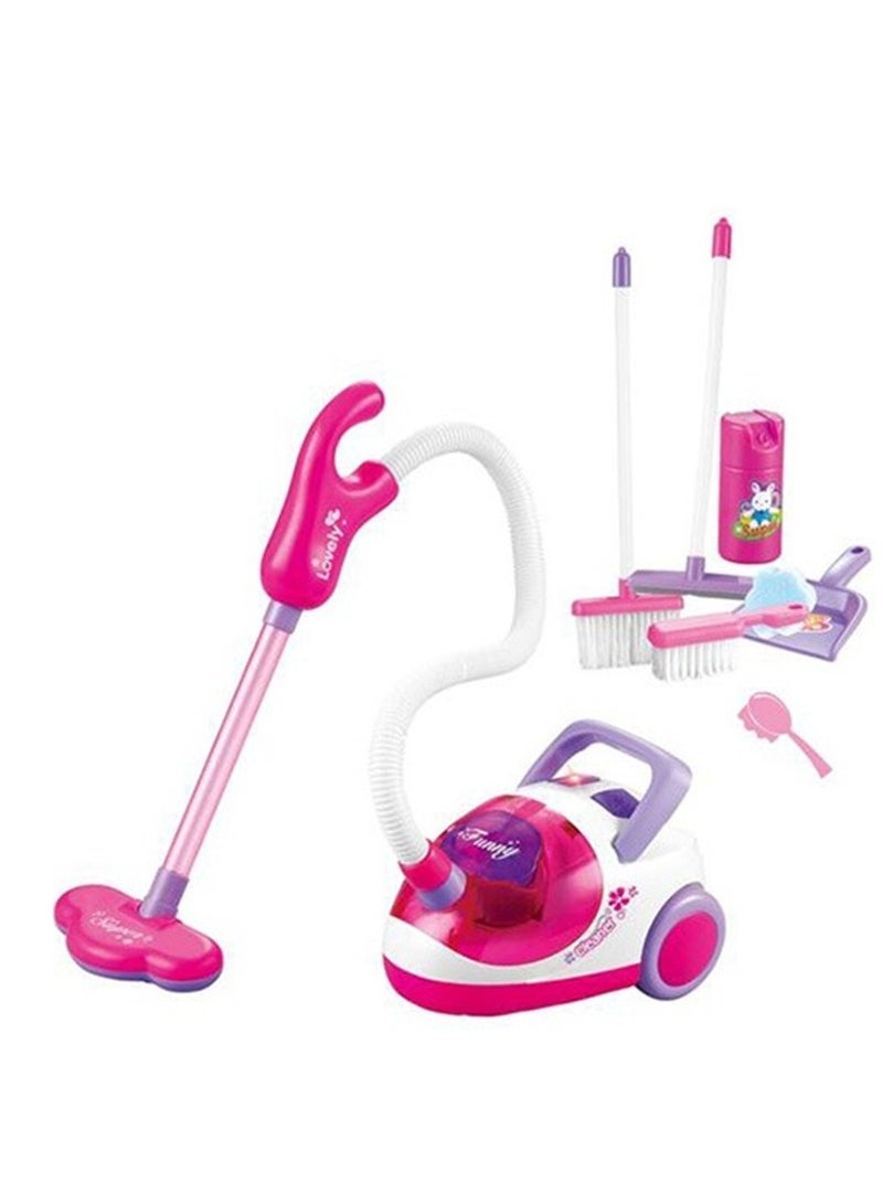 كيكو مكنسة كهربائية بمؤثرات ضوئية وصوتية، لعبة أطفال، مجموعة منزلية مع مكنسة ومجرفة وإكسسواراتها، متعددة الألوان - Image 2