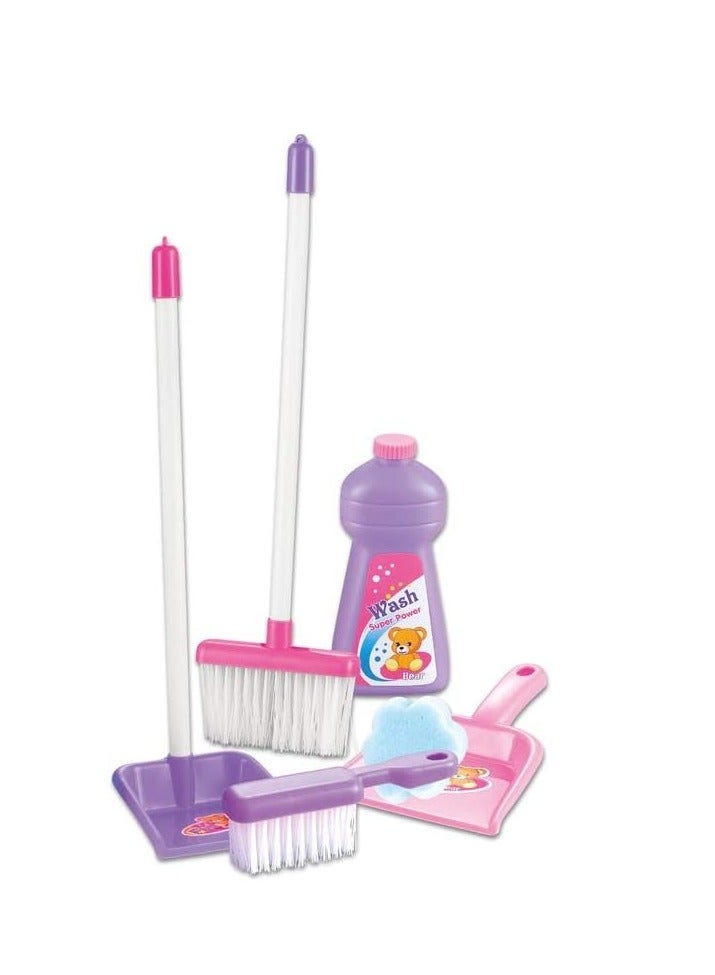 كيكو مكنسة كهربائية بمؤثرات ضوئية وصوتية، لعبة أطفال، مجموعة منزلية مع مكنسة ومجرفة وإكسسواراتها، متعددة الألوان - Image 4